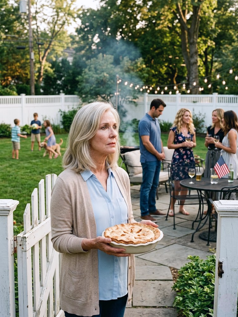 I carried a still-warm peach pie into my son’s backyard, thinking I was just walking into another family gathering like all the others, until I heard my daughter-in-law laugh and say, “Why is she even still alive?” I thought nothing could hurt more than those words, until I looked up and saw my son standing there in silence, as if the person falling apart right in front of him were not his own mother.