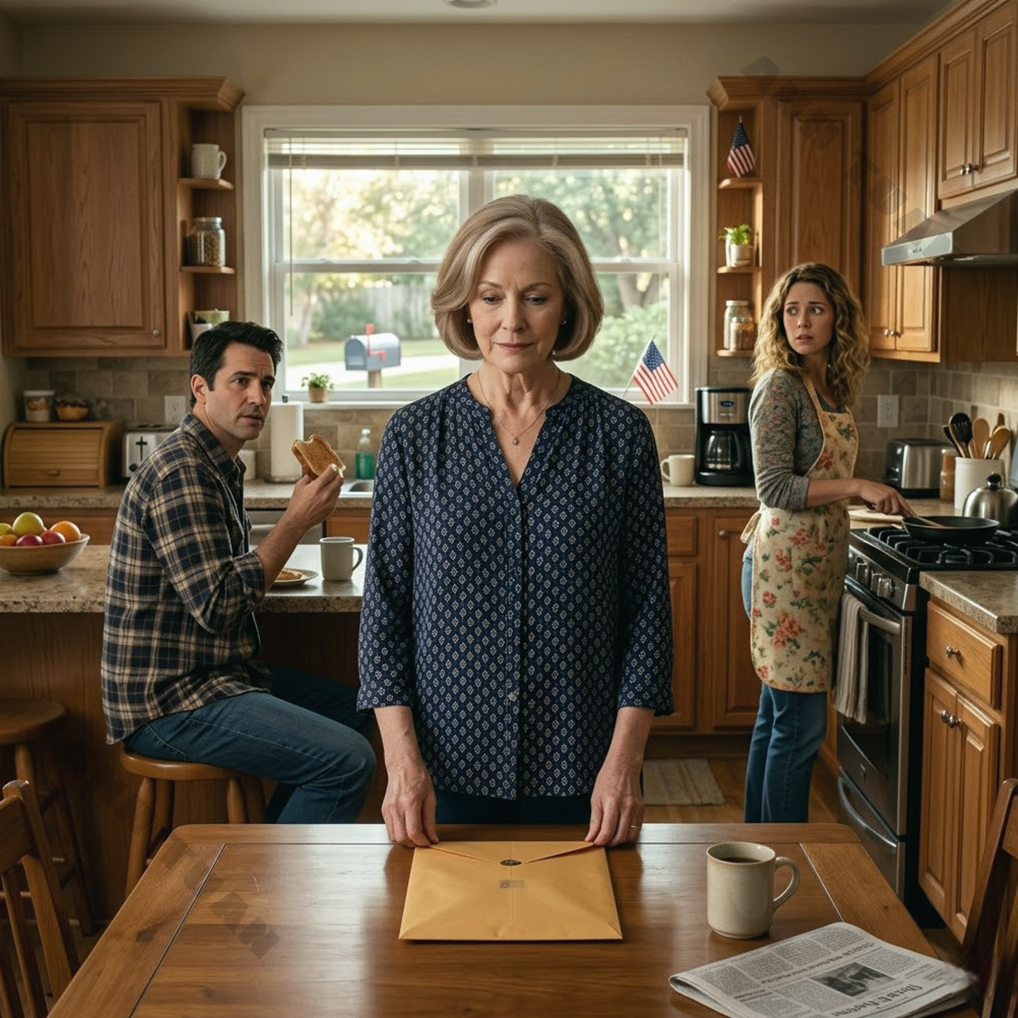 My daughter-in-law told me not to come into my own kitchen anymore, then served breakfast as if I no longer belonged at that table. My son did not say a word, and I quietly went back to my room. The next morning, before the rest of the house woke up, I placed a sealed envelope on the dining table, and from that moment on, everything in the house began to change.