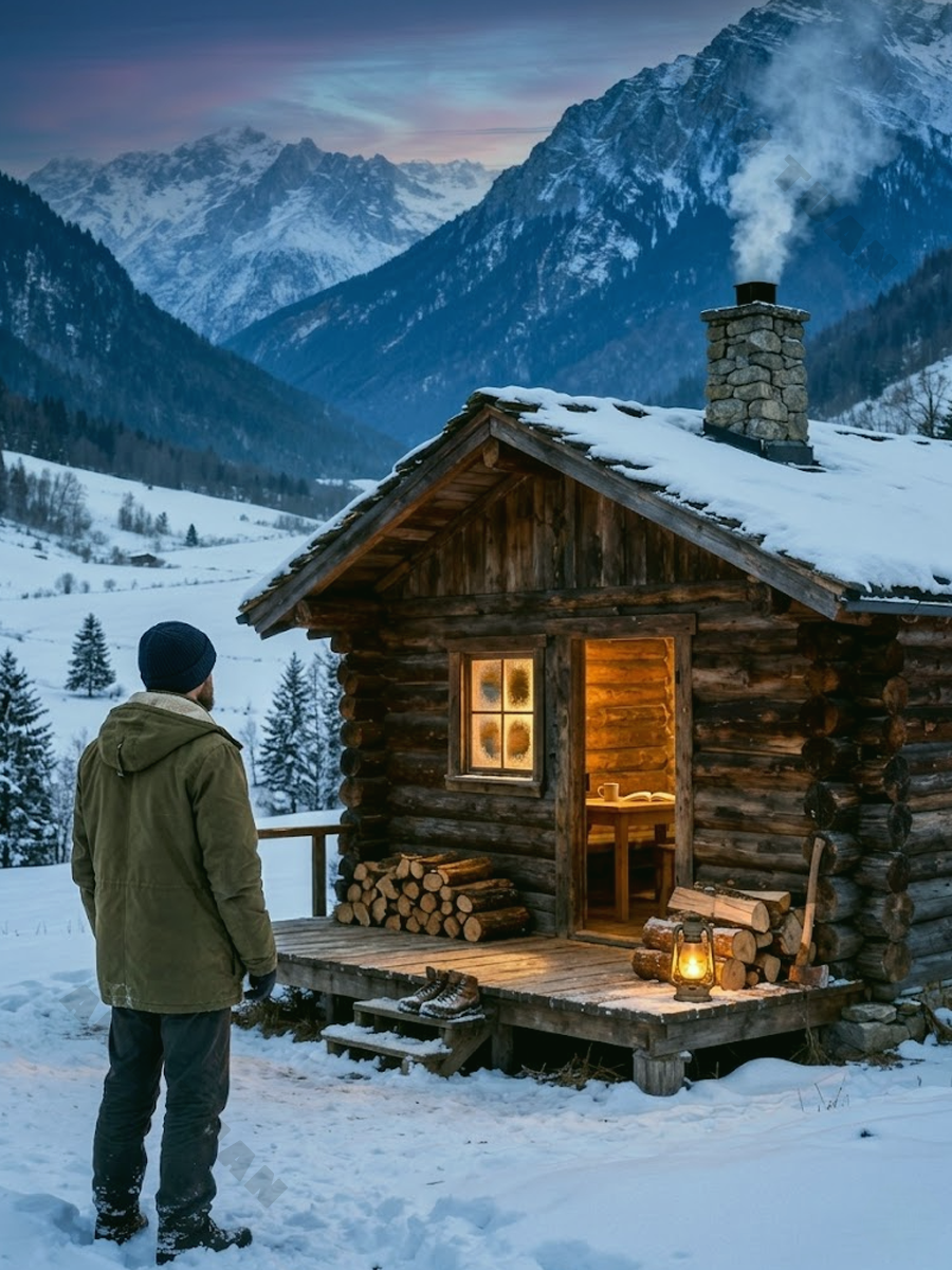 The whole town once laughed at his triple-layer log cabin, calling it the stubbornness of a lonely old man. Until that winter, when the snow and wind sealed every road out of town, the cabin they had once mocked left everyone silent.