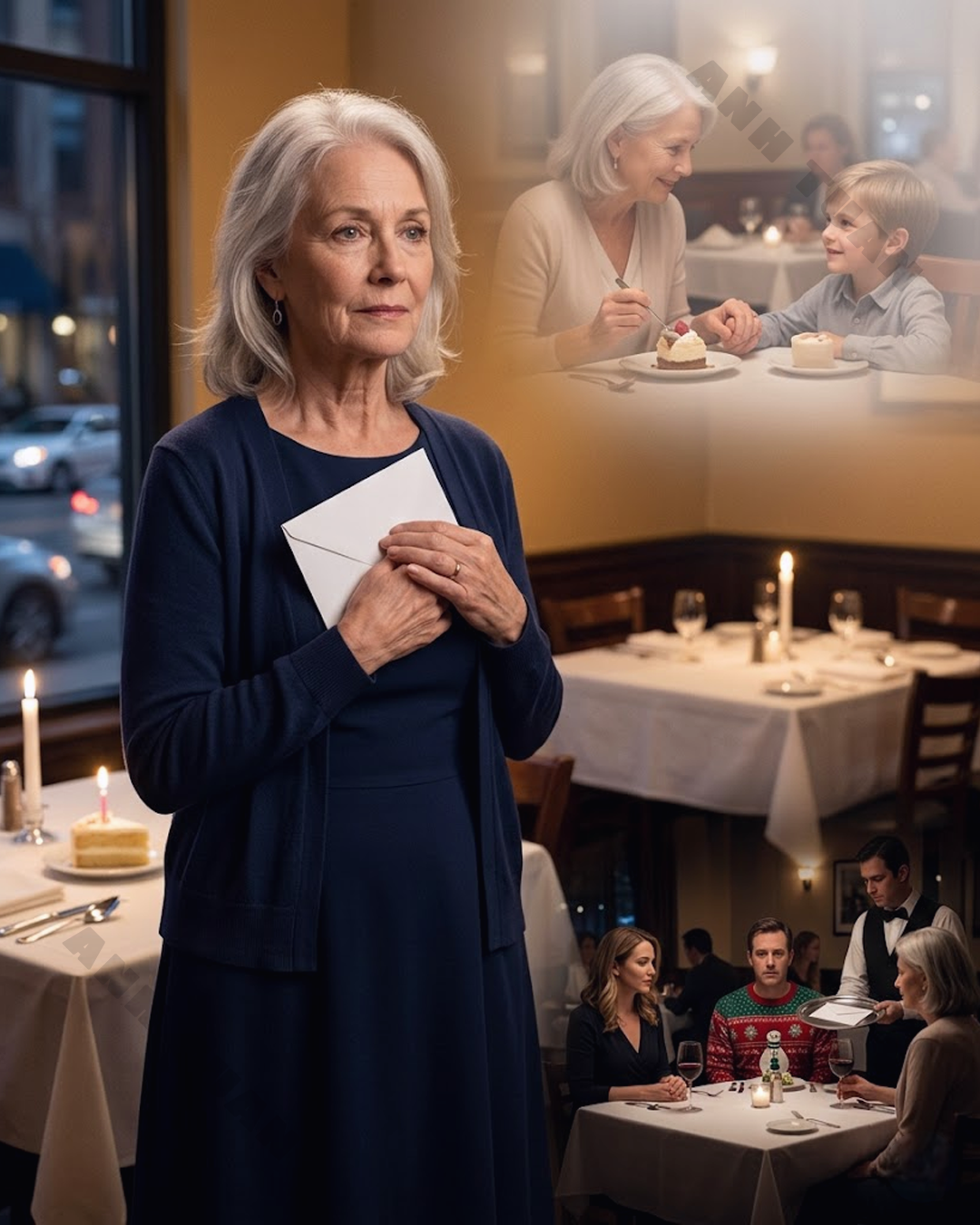 On my 70th birthday, I only wanted my son to have dinner with me, but he said he was busy. I quietly went to the restaurant alone, then saw him sitting there with his wife and mother-in-law. I didn’t cry or make a scene. I simply called the waiter over and said one sentence that made the whole restaurant go silent.